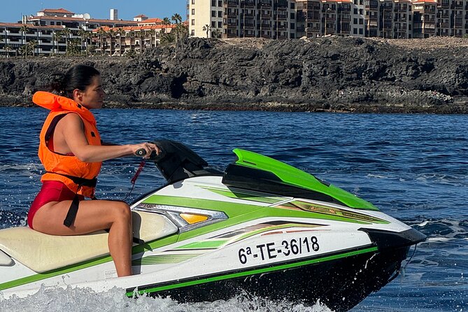 1 Person Turbo Jet Ski ride in Tenerife South with Pick Up - Stopping for a swim or snorkel
