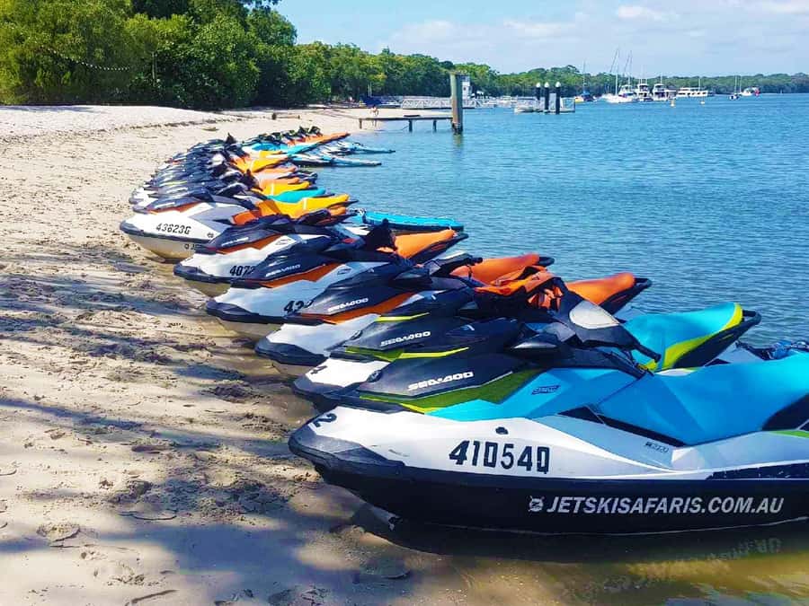 2.5-Hour Ultimate Jet Ski Safari to North Stradbroke Island - Riding from the Gold Coast toward South Stradbroke
