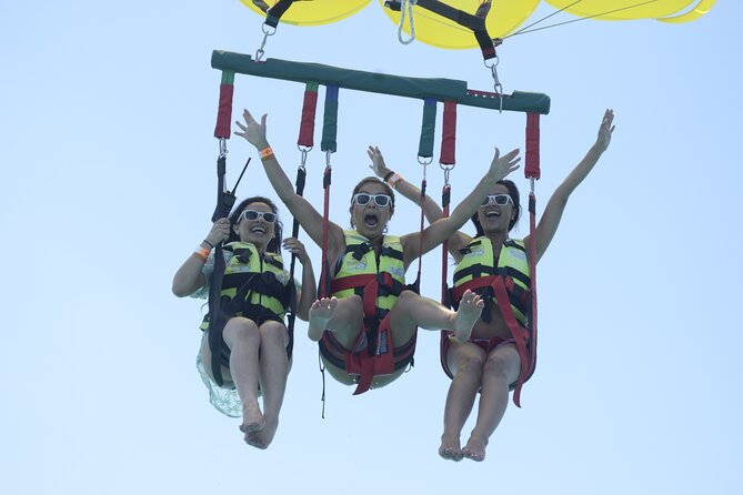 2 in 1 Parasail Cancun and Jet ski - Parasailing above the Hotel Zone
