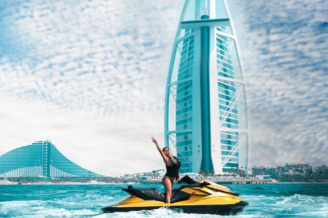 24 Karat Gold Jet Ski Adventure with Burj Khalifa View - Dubai’s skyline from the sea