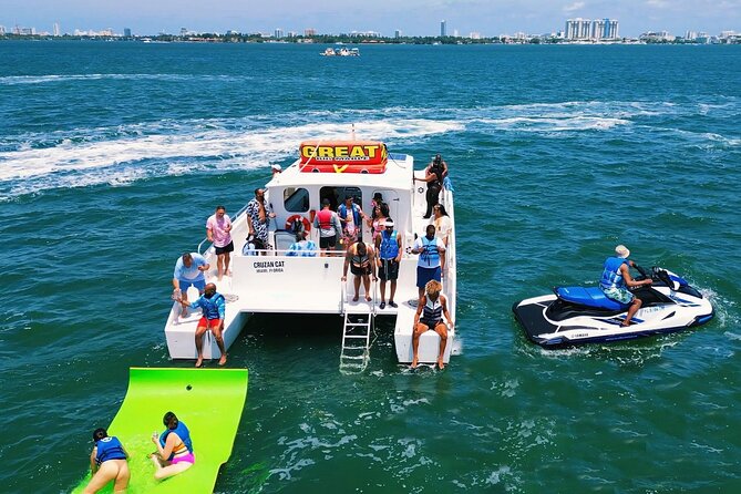 3 Hour Party Boat Jet ski Banana Tube and open bar in Miami - Leaving from 1635 N Bayshore Drive