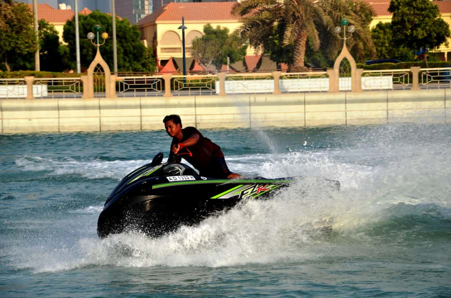 Abu Dhabi 1-Hour Jet Ski Rental - The briefing, life vest, and first ride
