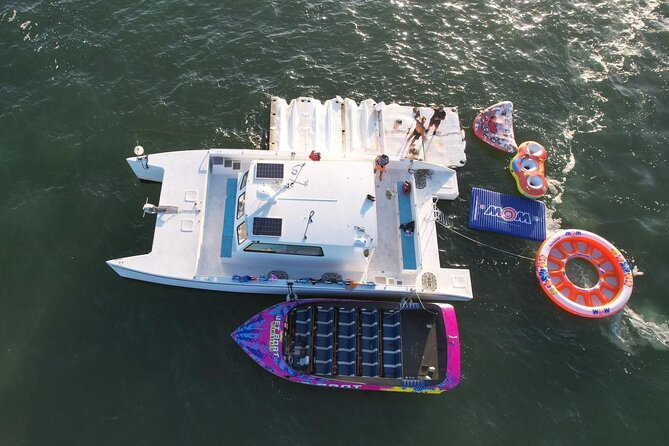 Aquatic Adventure: Boat Tour with Jetskis, Tubing, and Open Bar - The party platform is more than a waiting area