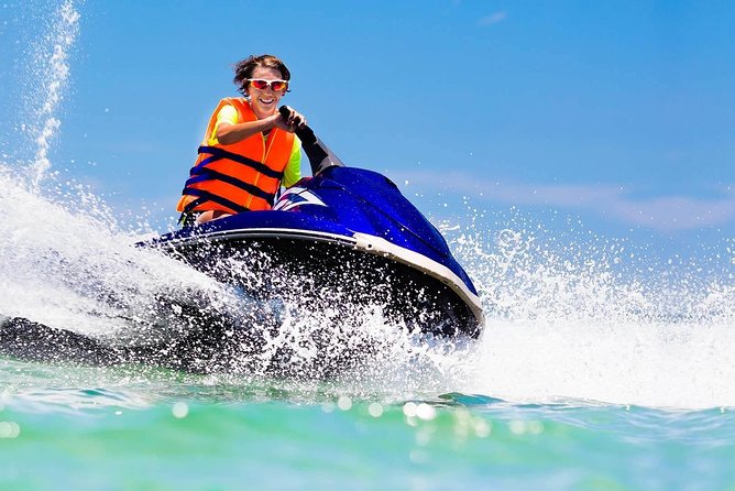 Aruba Jet Ski Rental — Exciting Water Adventures Await - Riding Eagle Beach from the water