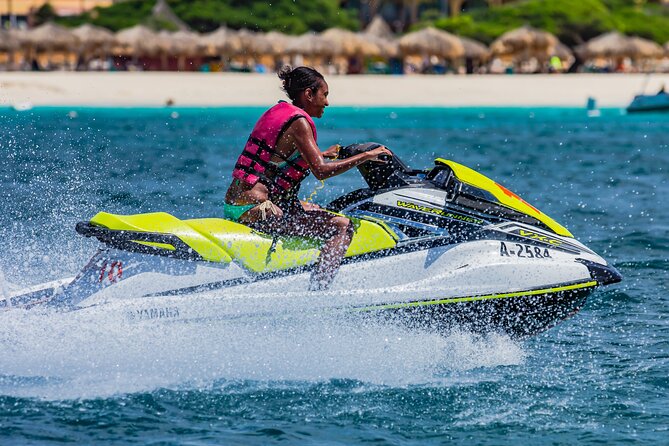 Aruba Jet Ski Waverunner Rental - Riding the 1100cc WaveRunner
