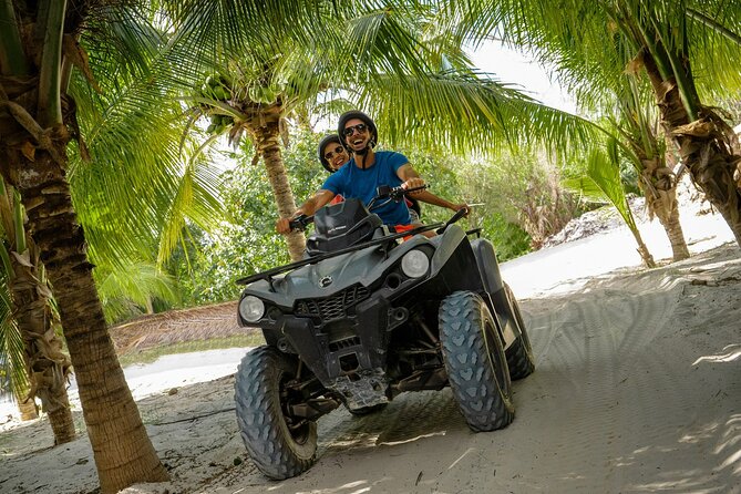 ATV with Speedboat, Waverunner, or Parasailing - The ATV route moves from easy ground to soft sand