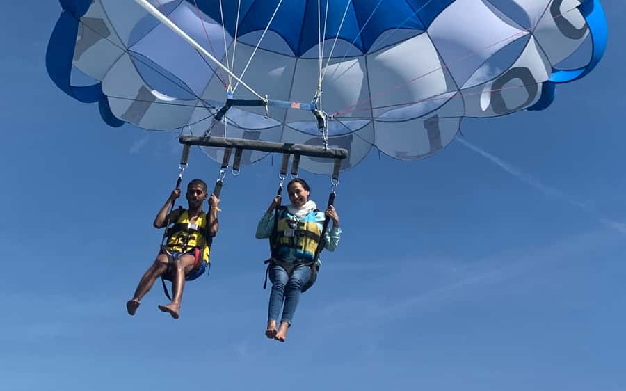 Bali: Watersport Rolling Donut Parasailing Jetski Exclusive - Rolling donut ride on Tanjung Benoa Beach