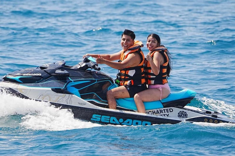 Barcelona: Jet Ski Ride 1 or 2 People w/ Instructor Included - One jet ski, two people, and a fair bit of choice