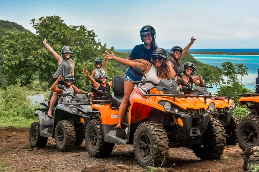 Bora Bora: Combo ATV & Jet Ski Day Trip with Polynesian BBQ - Noon brings a complete change of scenery