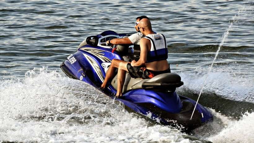 Boracay: Jet Ski Experience - Leaving White Beach by speedboat