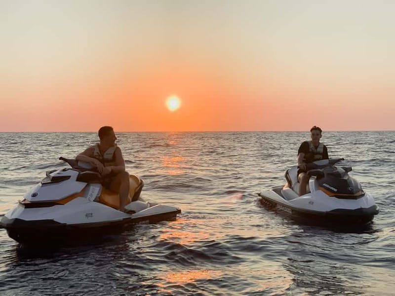 Cala d'Or | Jet Ski Sunset Tour 1h15 along southeast coast. - Leaving Cala dOr Marina on a Seadoo GTX 130