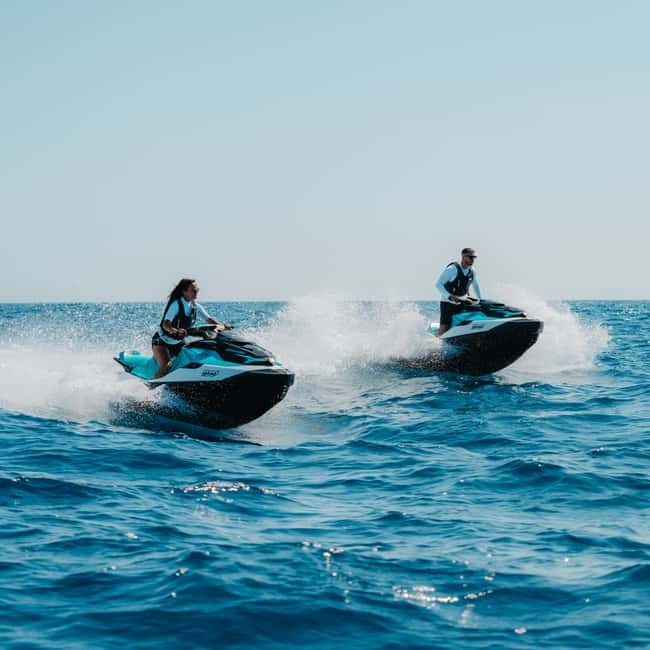 Cala d'Or | Jet Ski Tour 1 hour along southeast coast. - Learning the controls before the open coast