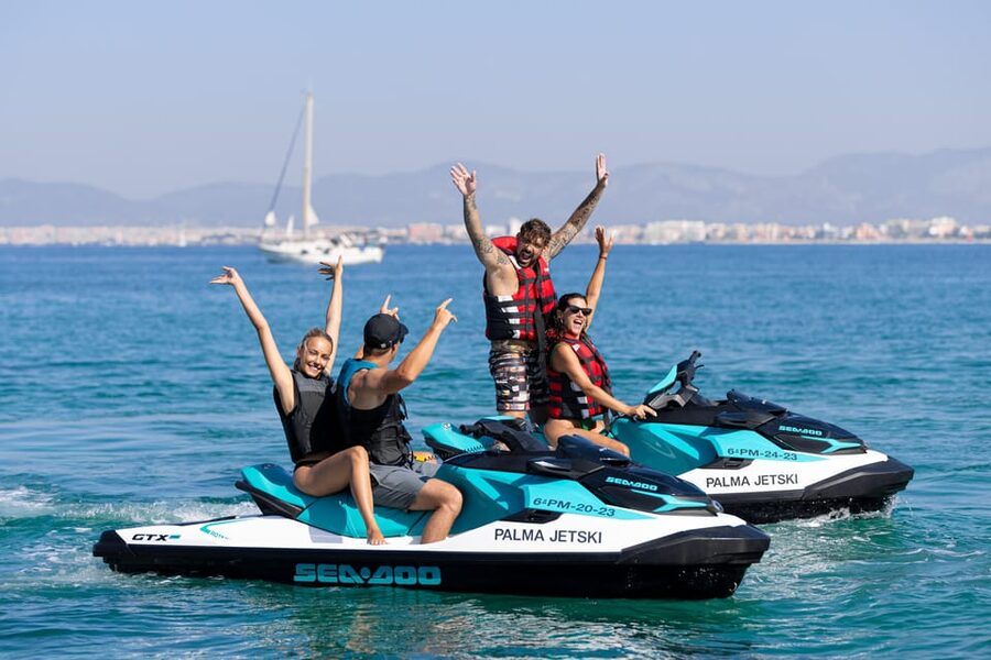 Calanova: Doble Jet Ski excursion with guide - Setting out from Port Calanova