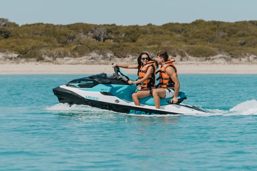 Can Picafort: Guided Playa de Muro Jet Ski Tour with Photos - Safety, control, and the full-speed temptation