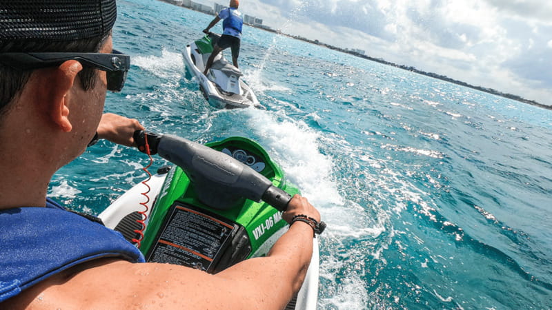 Cancun: Waverunner in Nichupte Lagoon - Mangroves, lagoon views, and the real color of the water
