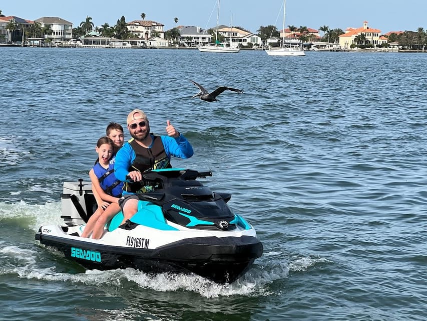 Clearwater: Dolphin Jet Ski Tour - 1 SKI FOR UP TO 3 PEOPLE - Caladesi State Park and the photo stops