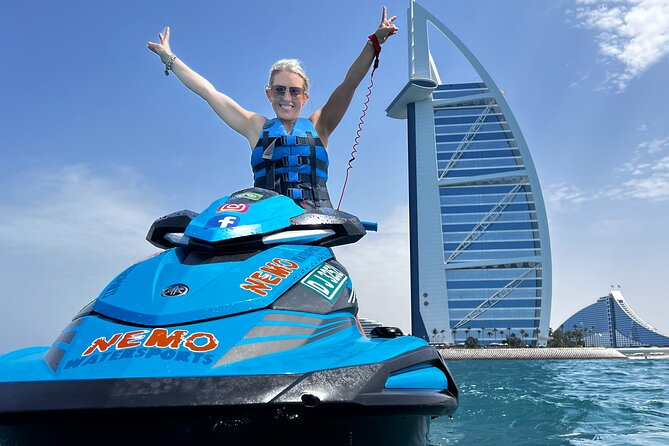 Dubai 1h Jet Ski, Burj Al Arab, Atlantis, Ice Cream, Photo, Video - Riding toward JBR and the Dubai skyline