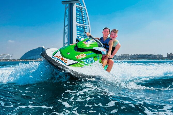 Dubai: 30min Jet Ski: Burj Al Arab w Pics, Videos, free Ice Cream - Riding beside Burj Al Arab from Umm Suqeim Marina
