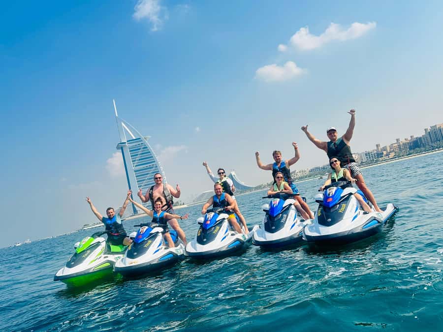 Dubai: Jet ski & Flyboard in Dubai Free Ice Cream - Trying the flyboard above the Dubai coast