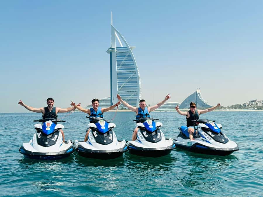 Dubai: Jet Ski Tour of Burj Al Arab & Atlantis the Palm - Burj Al Arab: the best early photo stop