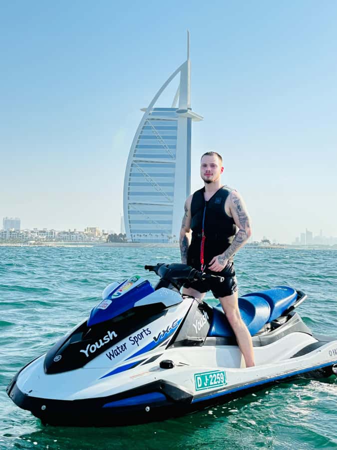 Dubai: Jet Ski Tour of Burj Al Arab with Photos - Riding out toward Burj Al Arab