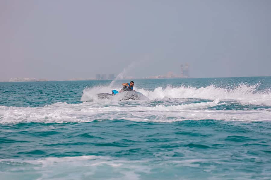 Dubai: Jetski Ride up to 2 People with Photos & Refreshments - What riding the supercharged wave runner feels like