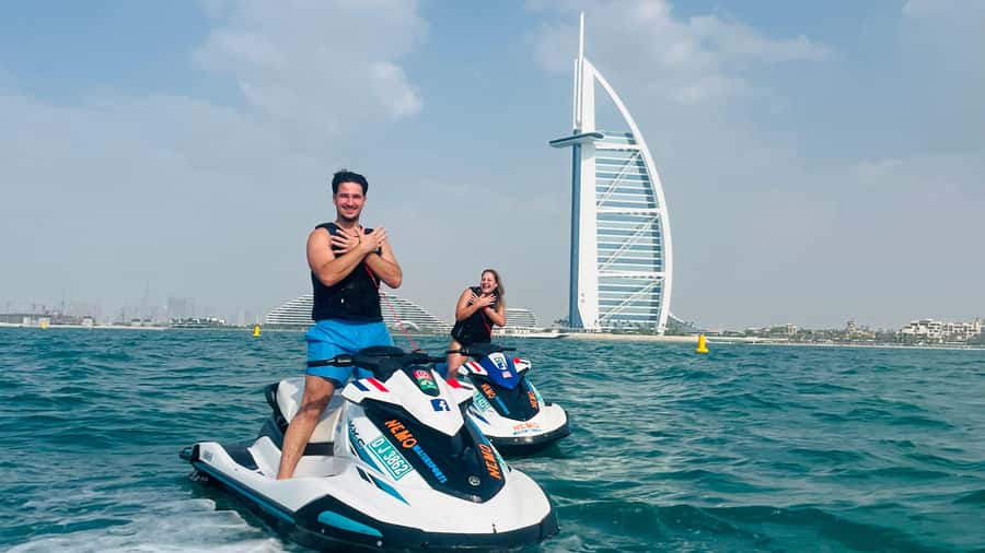 Dubai: Jetski to Burj Arab-Atlantis w Pic, Video & Icecream - Jumeirah Beach Hotel from the water