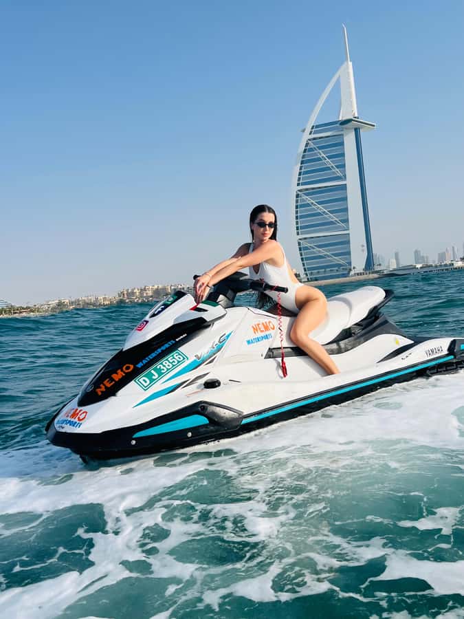 Dubai: Jetski to Burj Arab-Atlantis w Pic, Video & Icecream - Burj Al Arab photo stop