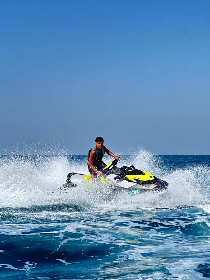 Dubai: Jetski Tour to Dubai Eye, JBR, Palm & Burj Al Arab - JBR Beach and the fun part of the ride