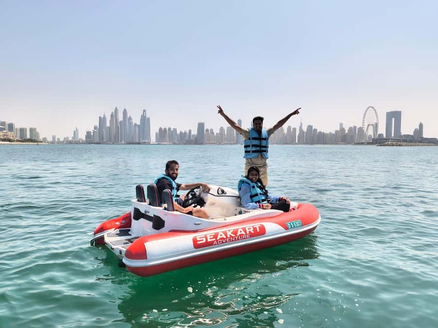 Dubai: Private Self-Drive SeaKart Jet Ski Boat Tour - Photos, video, and the guide’s role