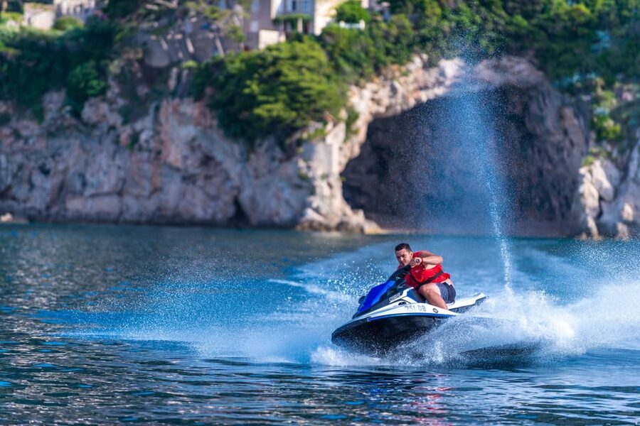 Dubrovnik: Jet Ski Rental - Lopud and the view toward Šunj Beach