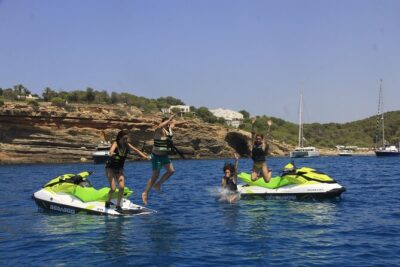 Excursion to Cala Salada by Jet Ski From San Antonio