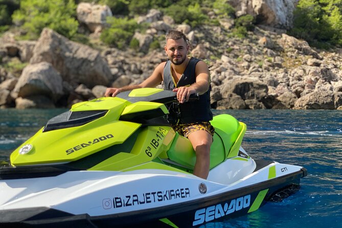 Excursion to Es Vedrá Island by Jet Ski From San Antonio - The coast toward Cala Compte and Cala Tarida