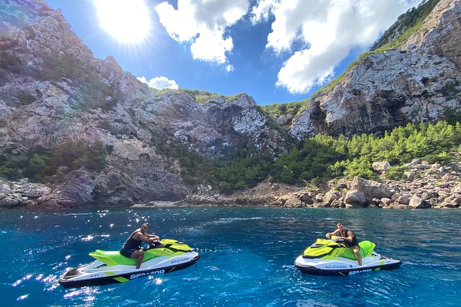 Excursion to Puertas del Cielo by Jet Ski From San Antonio - Cala Salada and Cala Saladeta from the water