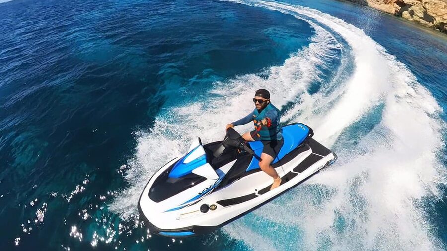 From Mellieħa: Comino, Blue Lagoon, and Gozo Jet Ski Tour - Comino’s Blue Lagoon from the water