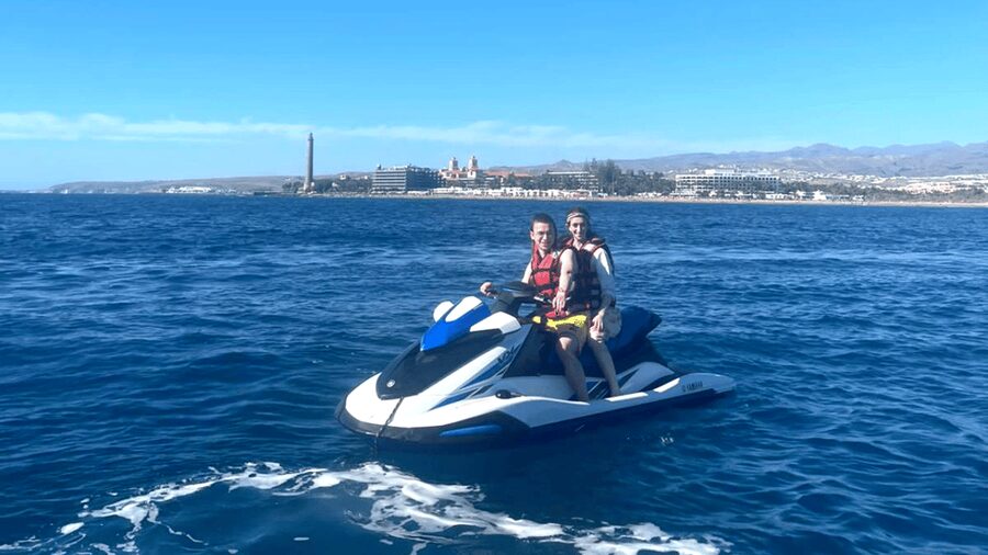 From Playa del Inglés: Guided Jet Ski Tour & Hotel Transfers - From Playa del Inglés to the Atlantic