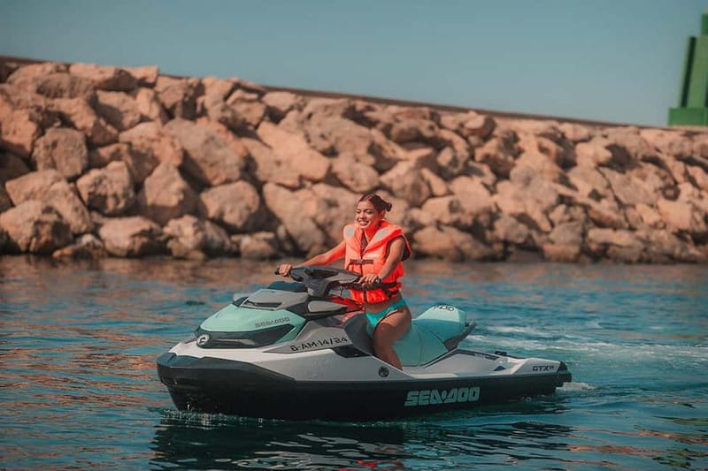 Fuengirola: Guided JET SKI Tour Seadoo GTX Pro 130 2024 - Riding the 2024 Sea-Doo GTX PRO