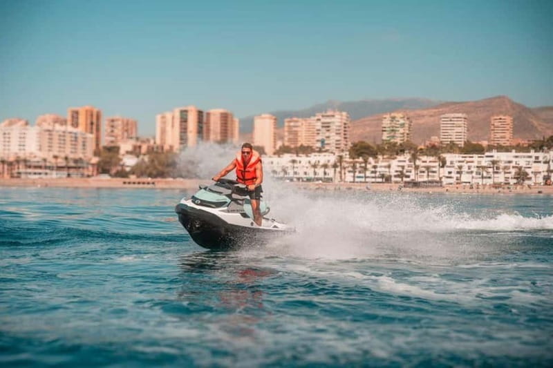 Fuengirola: Guided JET SKI Tour Seadoo GTX Pro 130 2024 - What the 30-minute and one-hour rides feel like