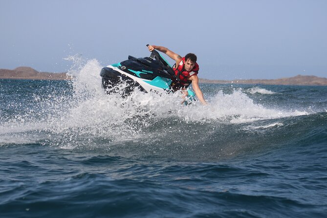 Jet Ski Activity to Lobos Island from Corralejo - Seeing the Corralejo Dunes from offshore