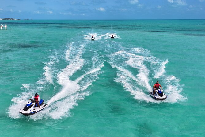 Jet Ski Adventure in Crystal Waters of Turks and Caicos - Leaving South Bank Marina on a Yamaha jet ski
