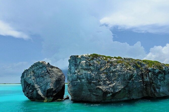 Jet Ski Adventure to Split Rock, Pirates Cove, Iguana Bay Cay - Emerald Cay and the view of island luxury