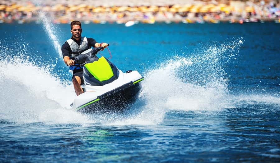 Jet Ski Adventure Zanzibar :Fun at Kendwa/Nungwi Beach - The coastal run past Kendwa’s resorts