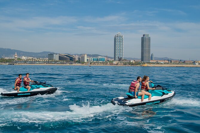 Jet Ski Experience without license in Barcelona - A guide leads you out, then gives you freedom