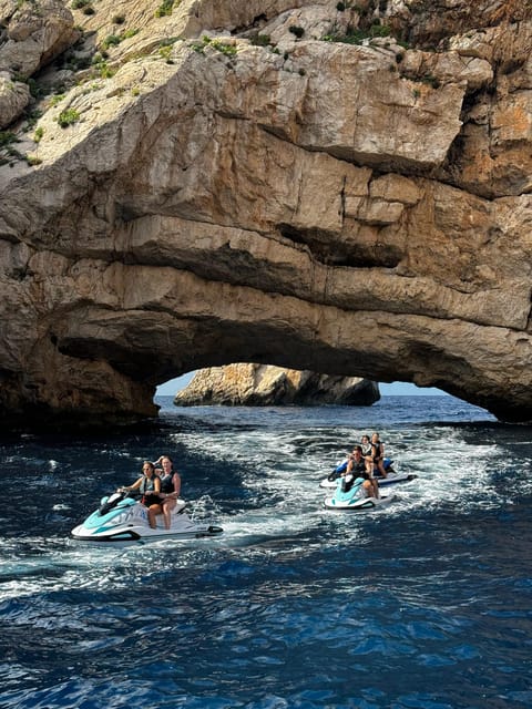 Jet Ski to Margaritas Islands from San Antonio - No License - The natural arch at Ses Margalides