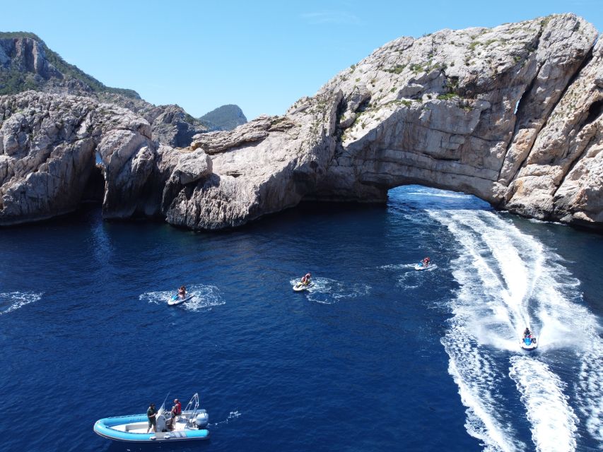 Jet Ski to Margaritas Islands from San Antonio - No License - Cala Saladeta and the coves seen from offshore