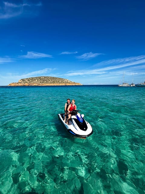 Jet Ski Trip to Cala Comte from San Antonio No license - The ride from San Antonio toward Cala Comte