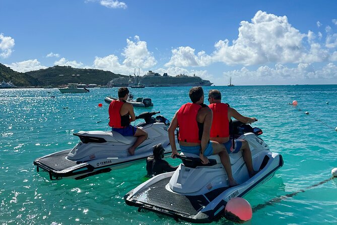 Jetski Ride in St Maarten - Learning to handle the jet ski