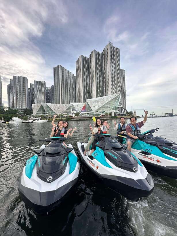 Johor Bahru : Seadoo JetSki 30mins Self Ride Tour (Double) - Passing the RTS Link and R&F Mall