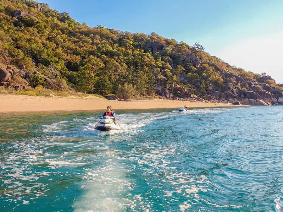Magnetic Island: 5 Beach Bay Jet Ski Tour - Leaving Horseshoe Bay with a proper safety briefing