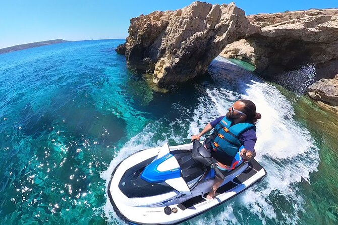 Malta Blue Lagoon Jet Ski Safari Tour, No Licence Needed - San Niklaw Bay and Cirkewwa